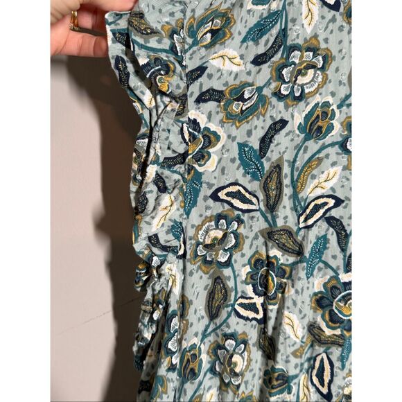 Sonoma ruffle cap sleeve smocked button down maxi dress plus size 4X - Picture 6 of 13